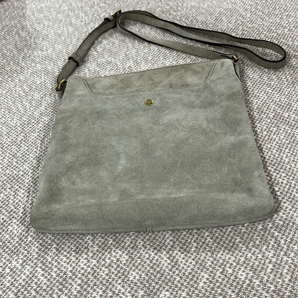 G.I.L.I. Greige Suede Handbag/Crossbody